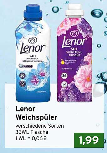 Lenor Weichspüler verschiedene Sorten 36WL Flasche