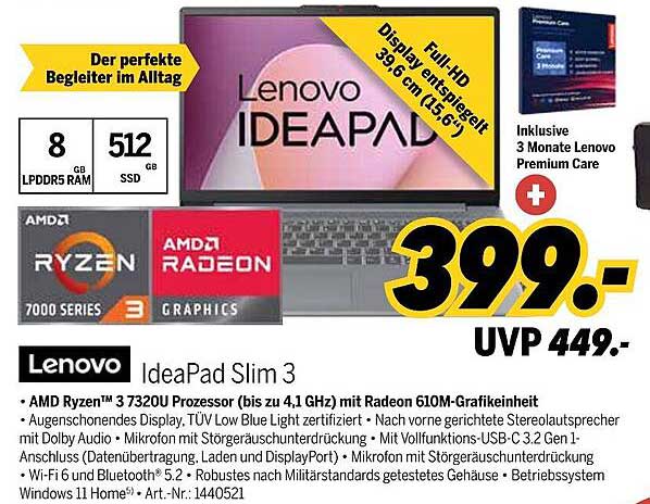 Lenovo IdeaPad Slim 3 - Der perfekte Begleiter im Alltag