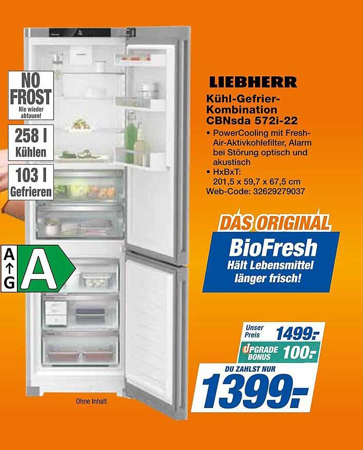 LIEBHERR Kühl-Gefrier-Kombination CBNsda 572i-22
