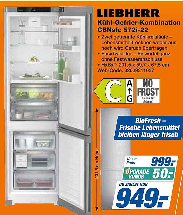 LIEBHERR Kühl-Gefrier-Kombination CBNsfc 572i-22