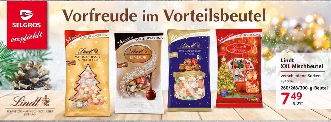 Lindt XXL Mischbeutel verschiedene Sorten
