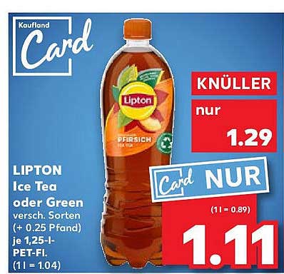 LIPTON Ice Tea oder Green, verschiedene Sorten