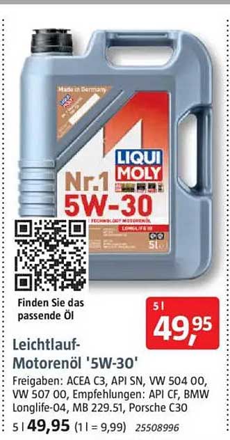 Liqui Moly Leichtlauf-Motorenöl '5W-30'