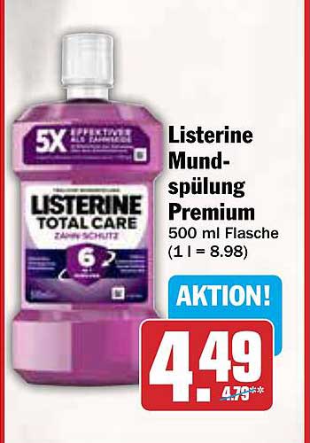 Listerine Mundspülung Premium 500 ml Flasche