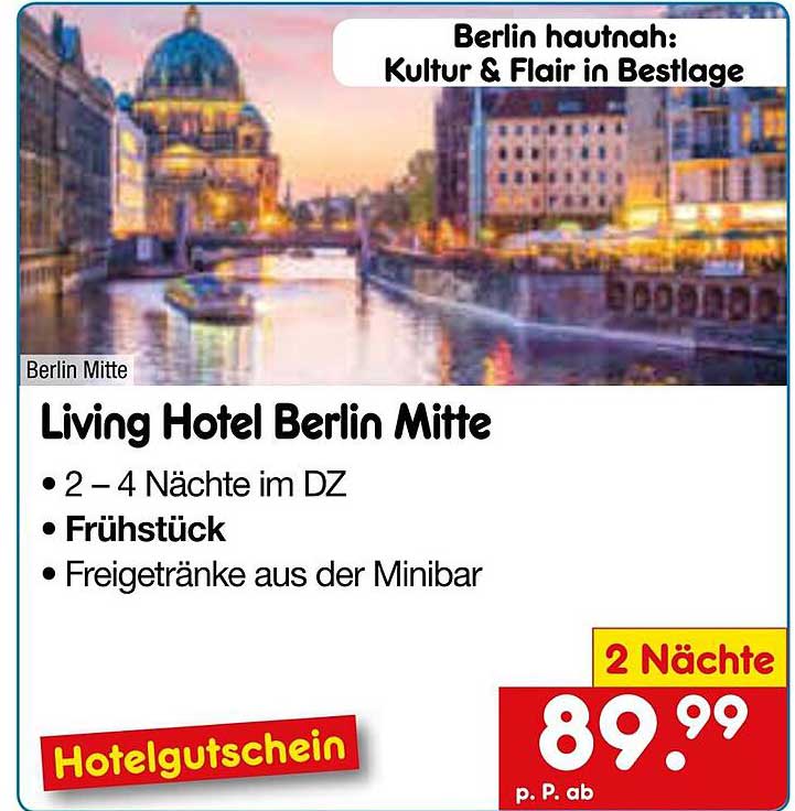 Living Hotel Berlin Mitte - 2–4 Nächte im DZ mit Frühstück