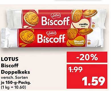 LOTUS Biscoff Doppelkeks 150g - jetzt zum Sparpreis!