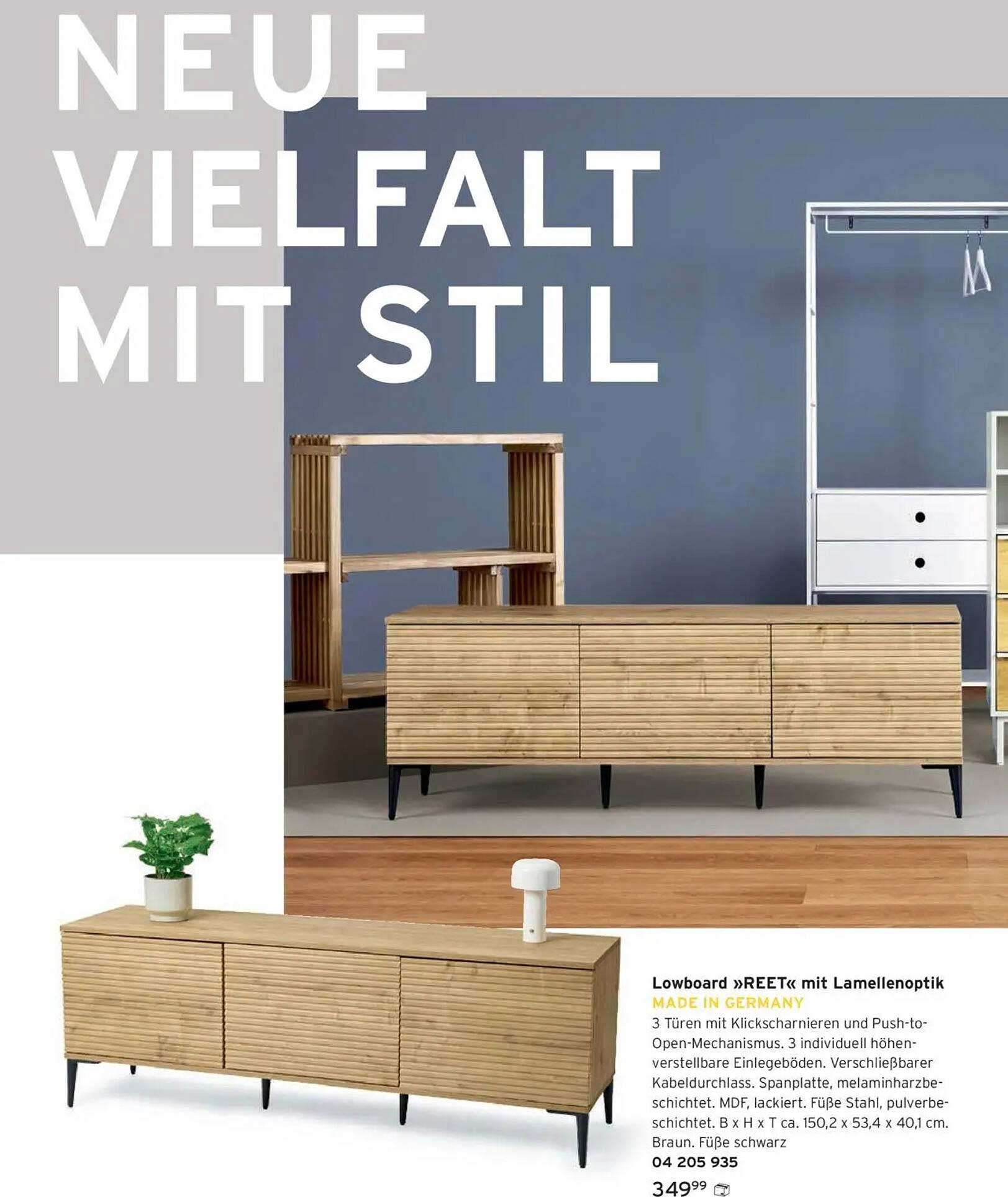 Lowboard »REET« mit Lamellenoptik
