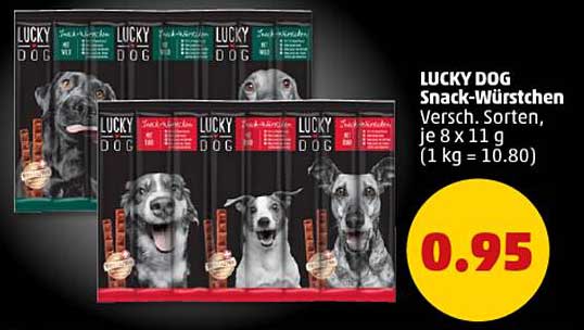 LUCKY DOG Snack-Würstchen, Verschiedene Sorten, je 8 x 11 g
