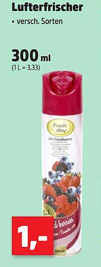 Luftfreshener Fresh day - verschiedene Sorten