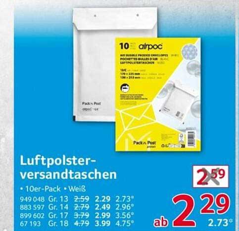 Luftpolsterversandtaschen – 10er-Pack Weiß