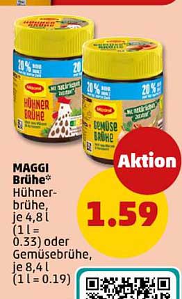 MAGGI Brühe* Hühnerbrühe, je 4,8 l oder Gemüsebrühe, je 8,4 l