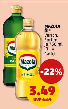 Mazola Öl - Verschiedene Sorten, je 750 ml