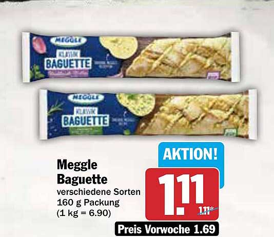 Meggle Baguette verschiedene Sorten 160 g Packung