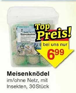 Meisenknödel im Netz oder ohne, mit Insekten, 30 Stück