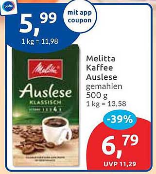 Melitta Kaffee Auslese gemahlen 500 g