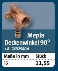Mepla Deckenwinkel 90° z.B. 24925404