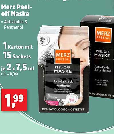 Merz Peel-off Maske mit Aktivkohle & Panthenol