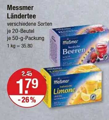 Messmer Ländertee - verschiedene Sorten je 20-Beutel
