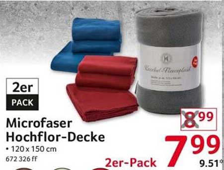 Microfaser Hochflor-Decke 2er-Pack