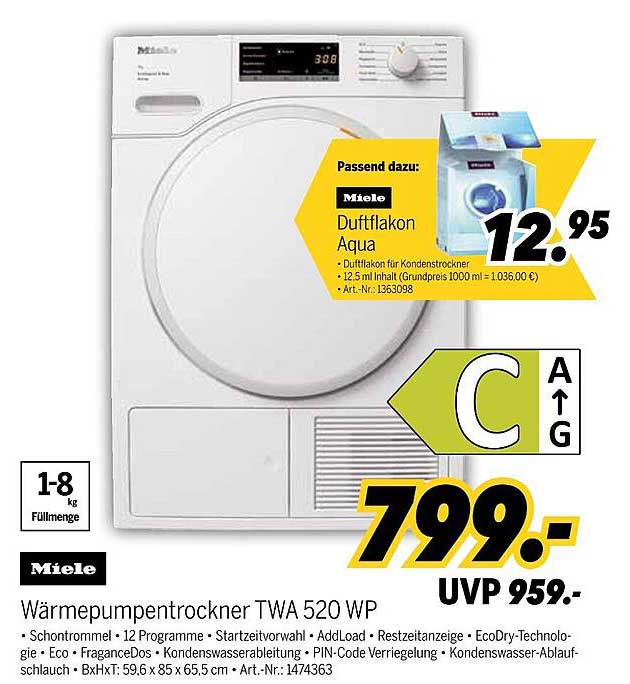Miele Wärmepumpentrockner TWA 520 WP - Jetzt zum Sonderpreis!