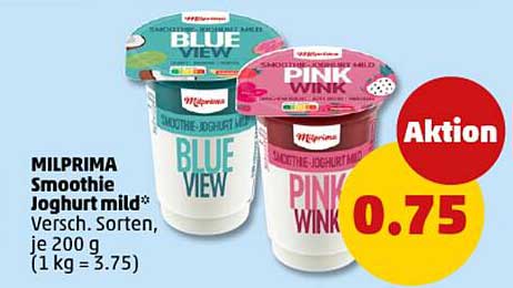 MILPRIMA Smoothie Joghurt mild - Verschiedene Sorten