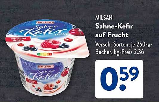 MILSANI Sahne-Kefir auf Frucht