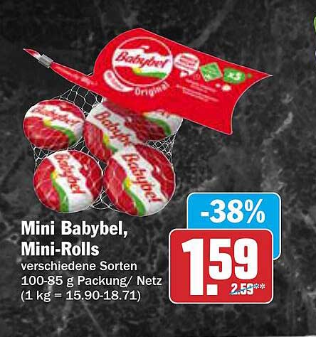 Mini Babybel, Mini-Rolls - verschiedene Sorten