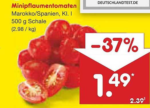 Minipfläumtomaten Marokko/Spanien, Kl. I 500 g Schale