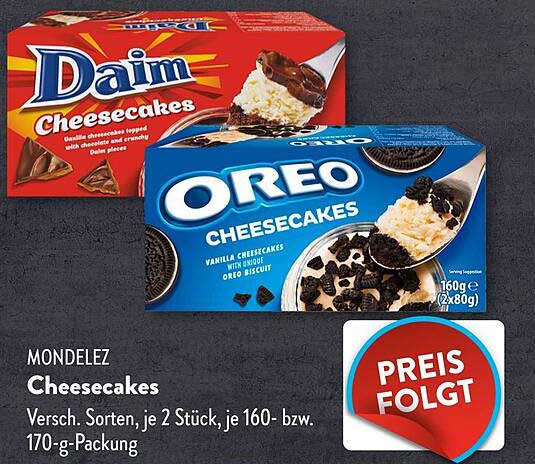 MONDELEZ Cheesecakes - Daim & Oreo