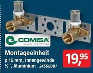 Montageeinheit Ø 16 mm, Innengewinde ½", Aluminium