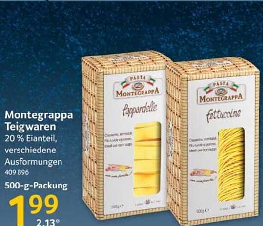 Montegrappa Teigwaren 500-g-Packung - Pappardelle und Fettuccine