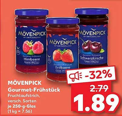 MÖVENPICK Gourmet-Frühstück Fruchtaufstrich, versch. Sorten 250-g-Glas