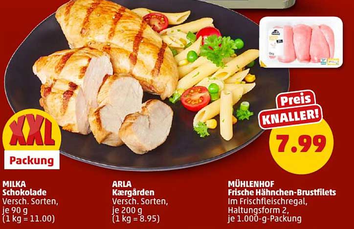 MÜHLENHOF Frische Hähnchen-Brustfilets 1.000 g