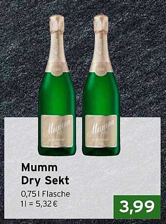 Mumm Dry Sekt 0,75 l Flasche