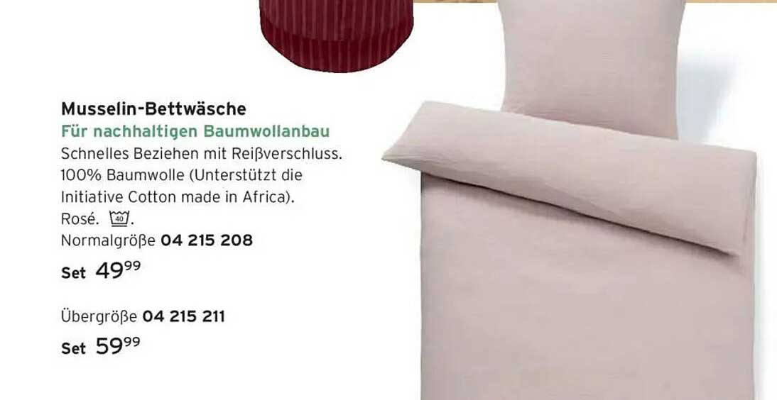 Musselin-Bettwäsche für nachhaltigen Baumwollanbau