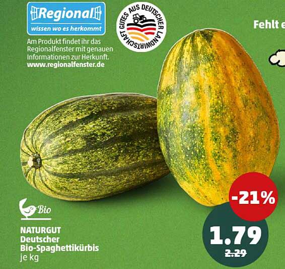 NATURGUT Deutscher Bio-Spaghettikürbis je kg