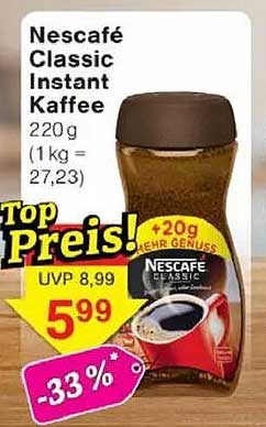 Nescafé Classic Instant Kaffee 220 g