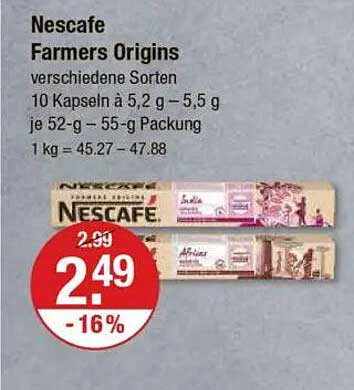 Nescafe Farmers Origins - verschiedene Sorten