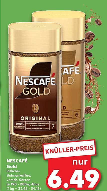 NESCafé Gold Löslicher Bohnenkaffee