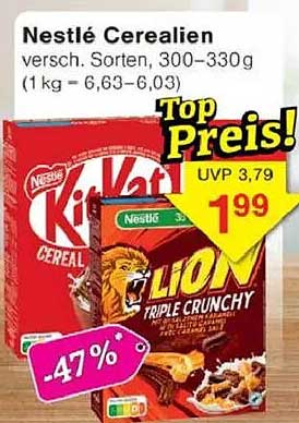 Nestlé CEREALIEN – KitKat und Lion Triple Crunch