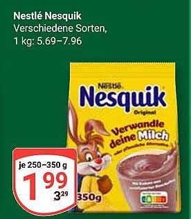 Nestlé Nesquik - Verschiedene Sorten