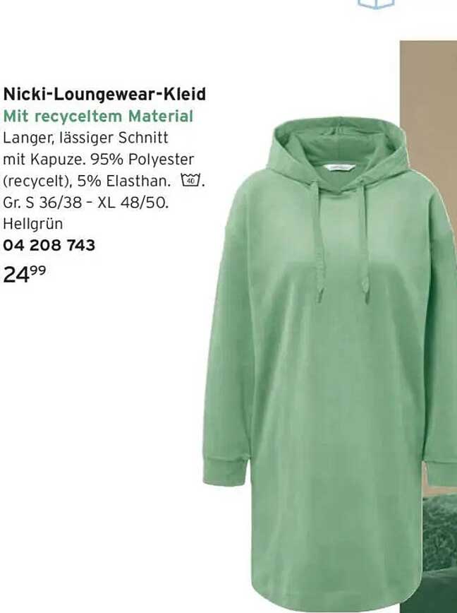 Nicki-Loungewear-Kleid mit recyceltem Material
