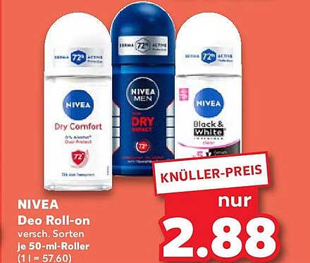 NIVEA Deo Roll-on – Verschiedene Sorten 50 ml
