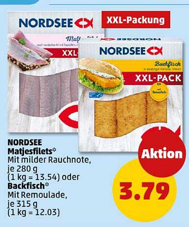 NORDSEE Matjesfilets oder Backfisch XXL-Packung