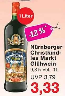 Nürnberger Christkindles Markt Glühwein 1 Liter