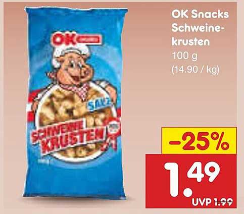 OK Snacks Schweinekrusten 100 g