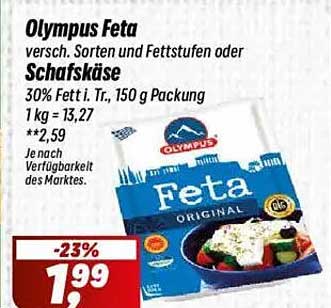 Olympus Feta - Verschiedene Sorten und Fettstufen