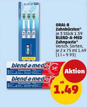 ORAL-B Zahnbürsten und blend-a-med Zahncreme Aktion