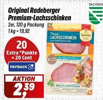 Original Radeberger Premium-Lachsschinken 2er, 120 g Packung