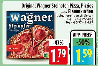 Original Wagner Steinofen Pizza oder Flammkuchen, verschiedene Sorten